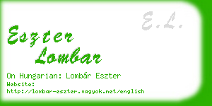 eszter lombar business card